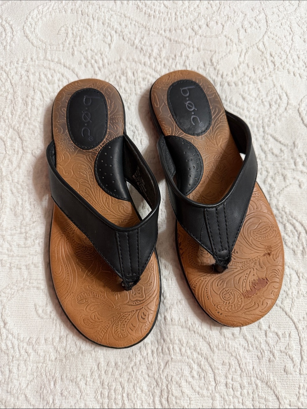 B.o.c. Black Thong Sandals Size 6 - Women's Comfortable Flip Flops